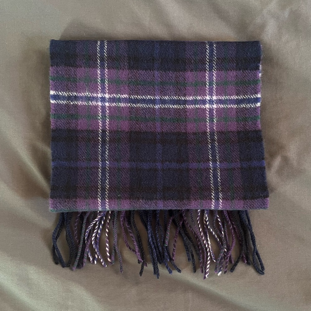 Brushed Wool Tartan Scarf